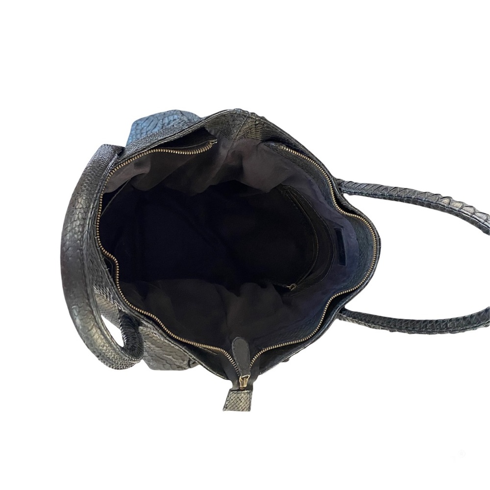 Primary Ny Black Animal Print Python Large Leathe… - image 7